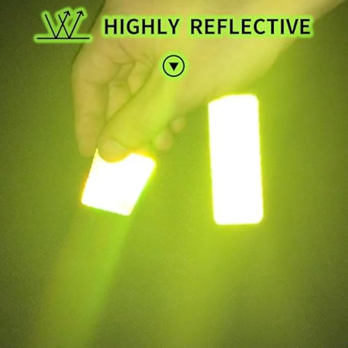 20 PCS REFLECTIVE STICKERS MADE OF 3M DG3, SUPER REFLECTION, SAFETY REFLECTIVE TAPE FOR CAR TRAILER TRUCK BIKE MOTORCYCLE, FLUORESCENT YELLOW-GREEN, OUTDOOR WATERPROOF (3.15'' X 1.18'') - Image 3