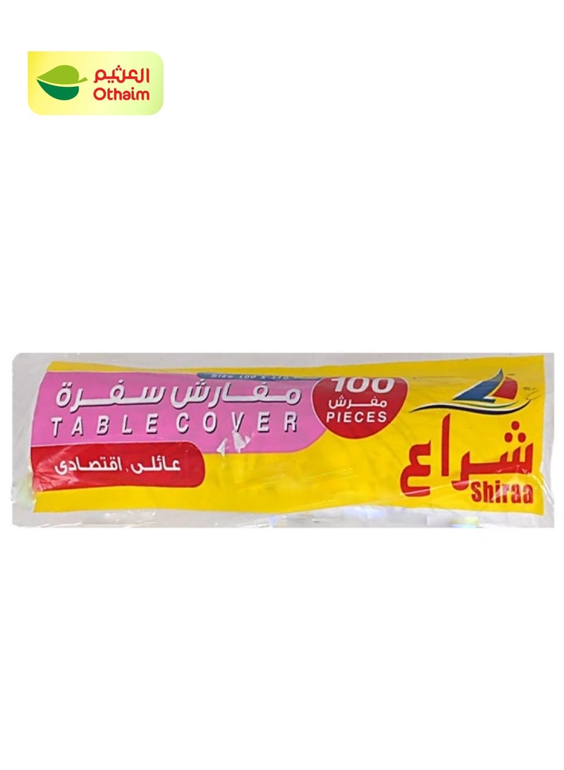 غطاء طاولة شiraa مقاس 100 × 110 سم 100 قطعة للاستخدام اليومي والحفلات والمناسبات المنزلية والعائلية