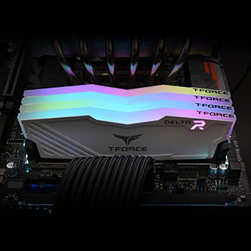 TEAMGROUP T-Force Delta RGB DDR4 16GB (2x8GB) 3600MHz (PC4-28800) CL18 Desktop Gaming Memory Module Ram TF4D416G3600HC18JDC01 - White - Image 4