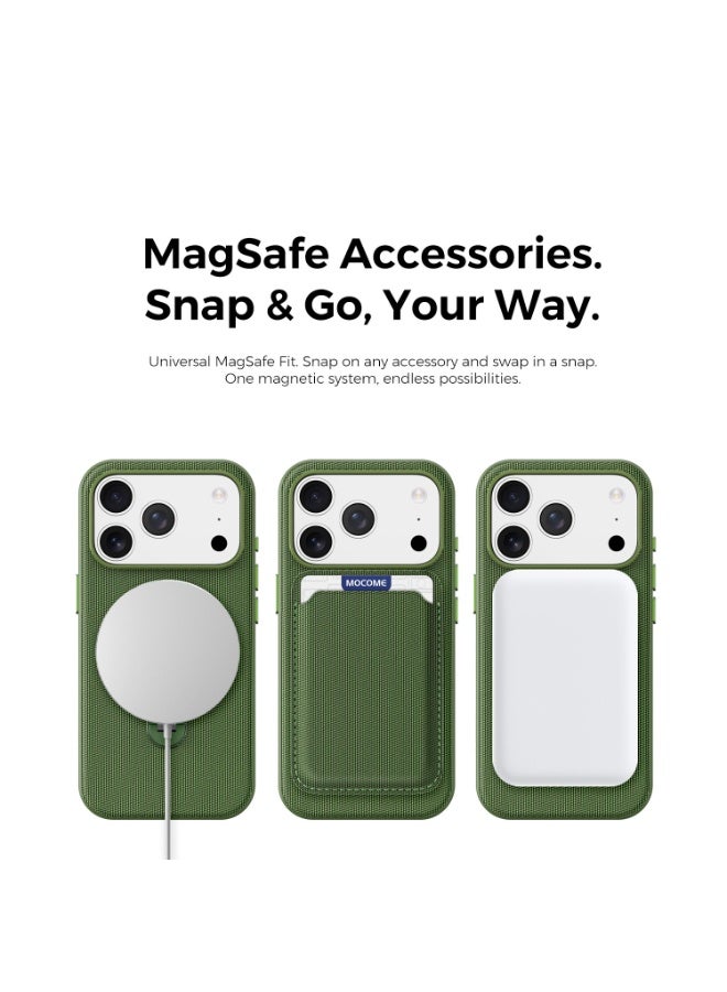 Tech Fabric 360° Rotating Ring Stand Magnetic Phone Case for iPhone 17 Pro Max / 17 Pro, Woven Drop-Proof Protective Cover - Image 5