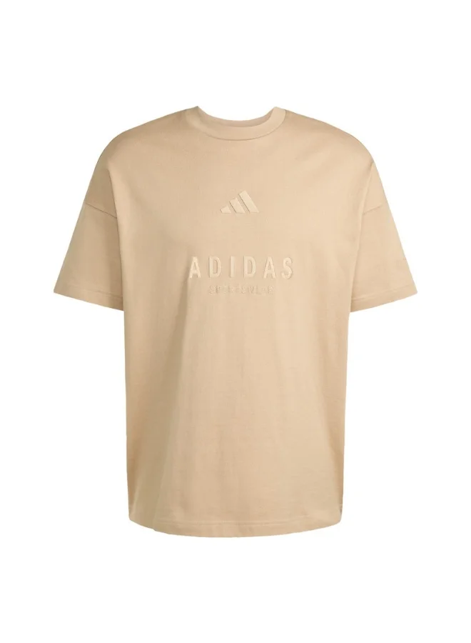 adidas Adidas M A Szn G T Brown Graphic Tee (Short Sleeve) T-Shirts For Men