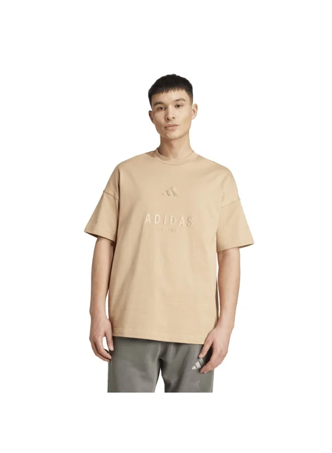adidas Adidas M A Szn G T Brown Graphic Tee (Short Sleeve) T-Shirts For Men