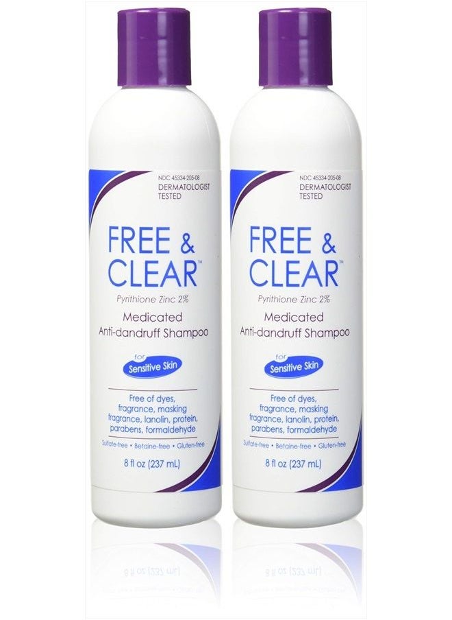 Vanicream Medicated Anti-Dandruff Shampoo, 8 fl oz Each (Pack of 2)  - Image 1