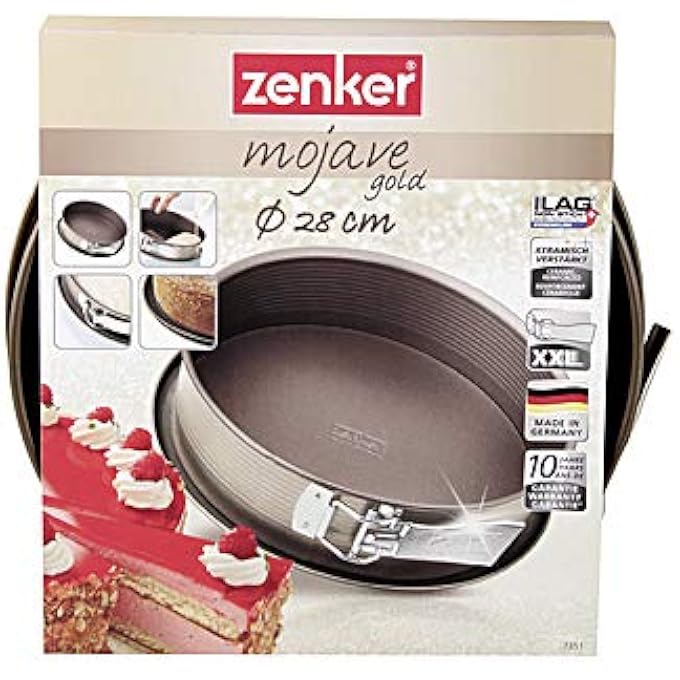 Zenker Mojave Gold Springform With Flat Base Stainless Steel GoldMahagony 28 Cm Diameter - Image 2