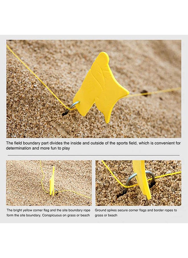 Generic - Volleyball Net Set Adjustable Folding Portable Volleyball Net with Pole Stand  Volleyball Carrying Bag Boundary Lines and Pump for Beach Grass Park Outdoor Locations - Image 1