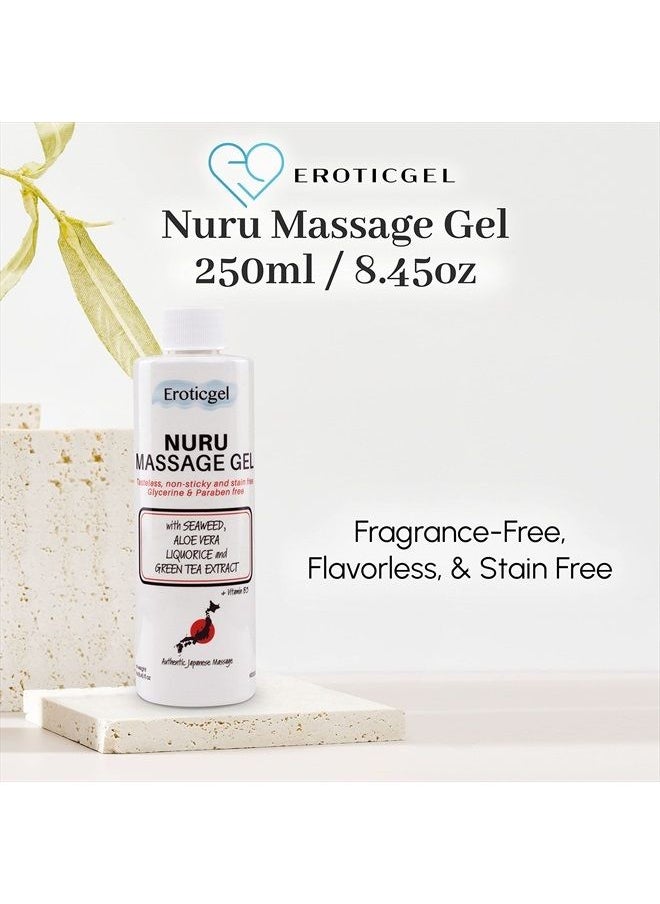 EROTICGEL جل العلاج بالتدليك الياباني نورو | الصبار، الأعشاب البحرية، الشاي الأخضر، عرق السوس، وفيتامين ب5 (8.45 أونصة سائلة)  - Image 4
