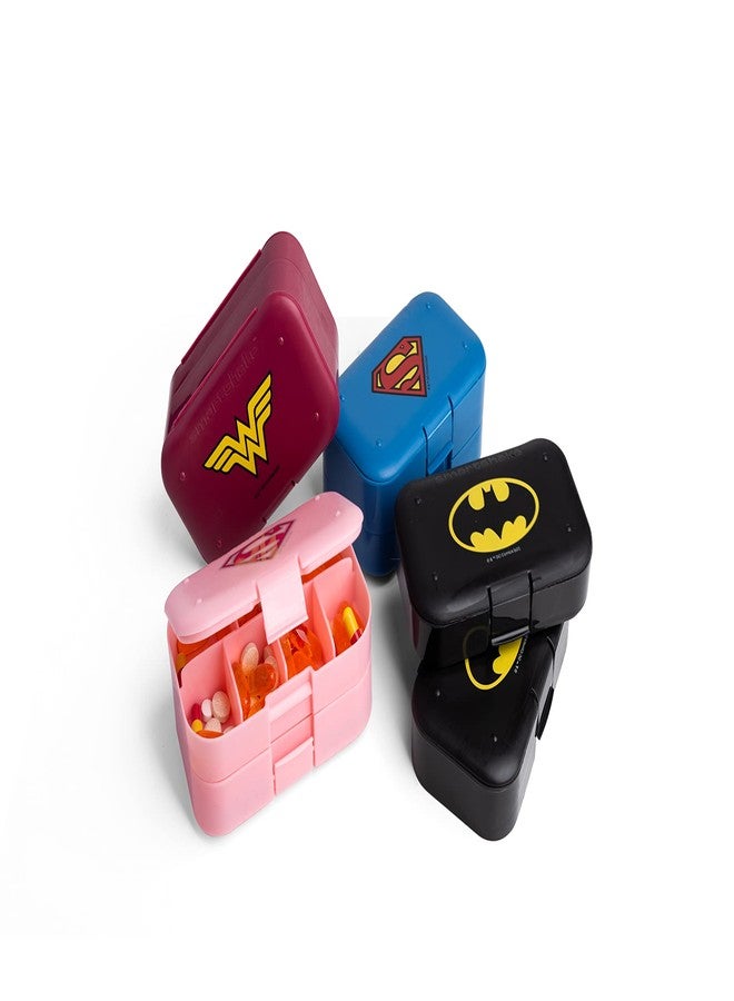 Smartshake 2-Pack DC Supergirl Pill Box Organizer - 2 Compartments, Leak Proof, Portable - Image 3