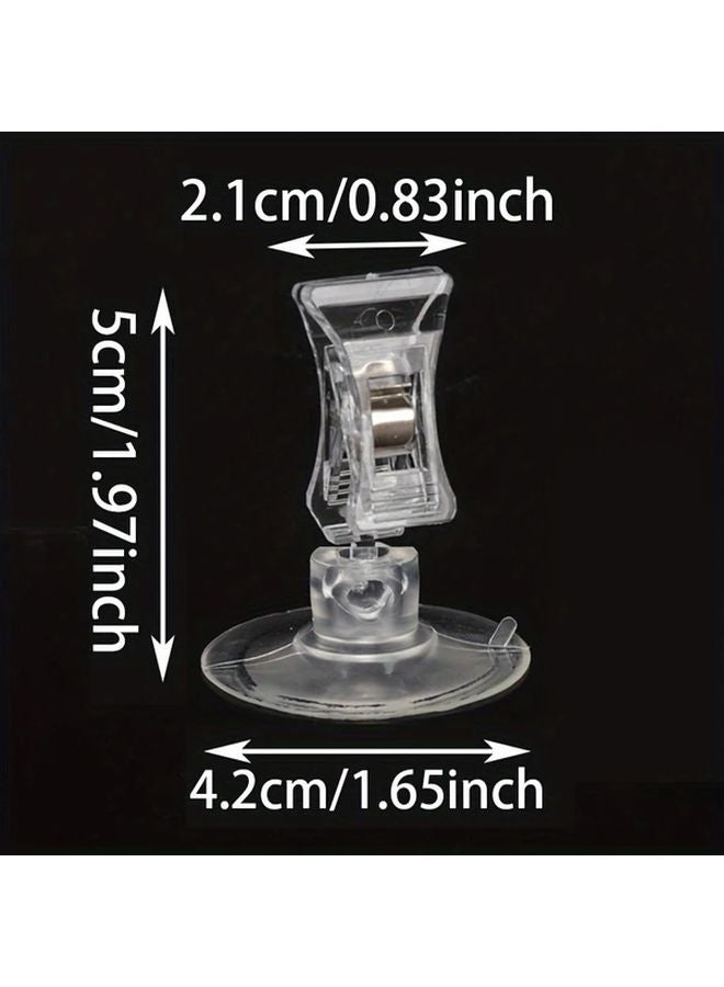 2pcs Clear Adhesive Clips Heavy Duty Transparent Suction Cup Hooks Non Slip Grip - Image 5
