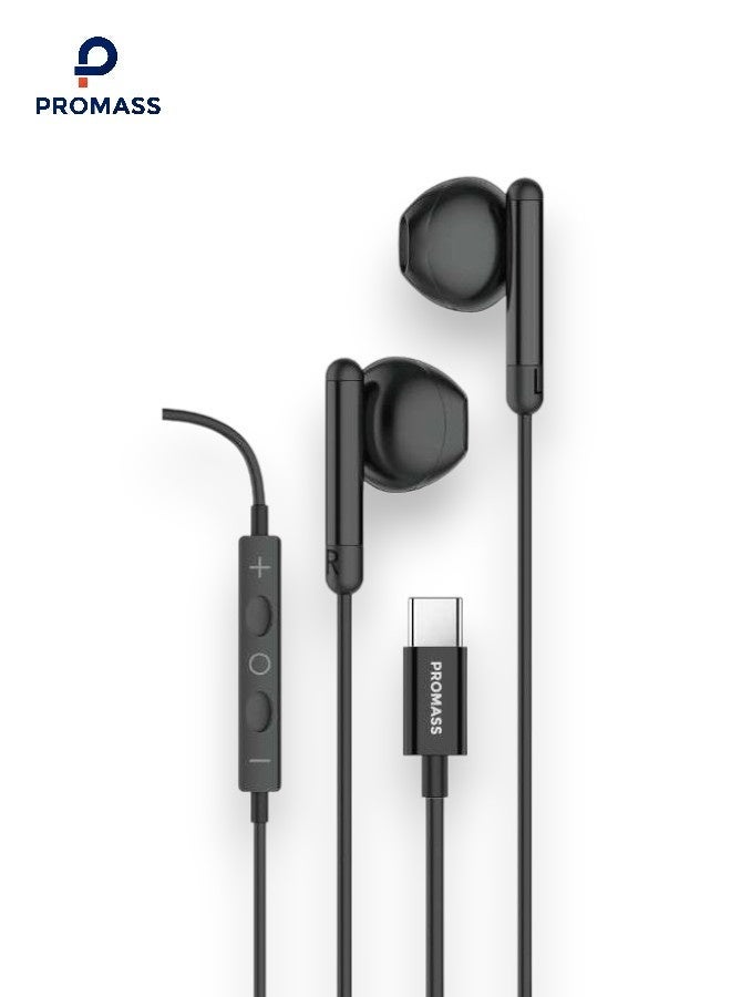 بروماس سماعات اذن USB نوع سي مع ميكروفون، صوت رقمي هاي فاي، خاصية الغاء الضوضاء، متوافقة مع ايفون 15، جالكسي اس 23، بكسل 7 - Image 1