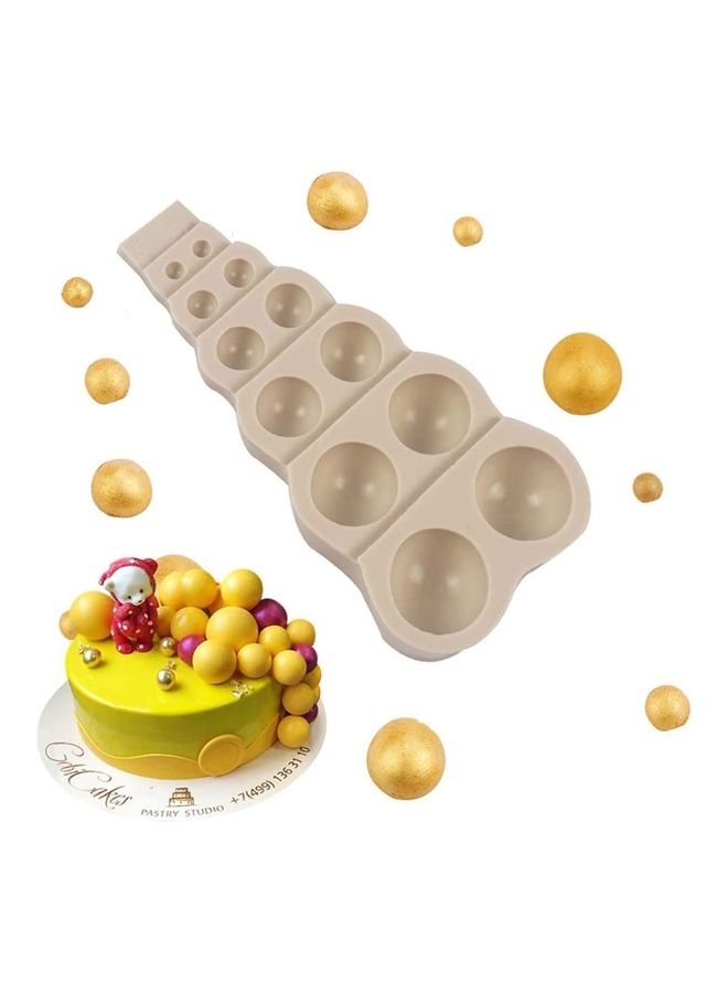 نيبمينينت قالب نصف كروي لصنع دلايات حبال مزينة بلآلئ من الفوندانت متعدد الألوان one size - Image 1