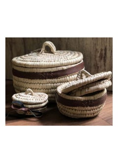 Generic Oval Palm Basket Set of 3  - Image 1