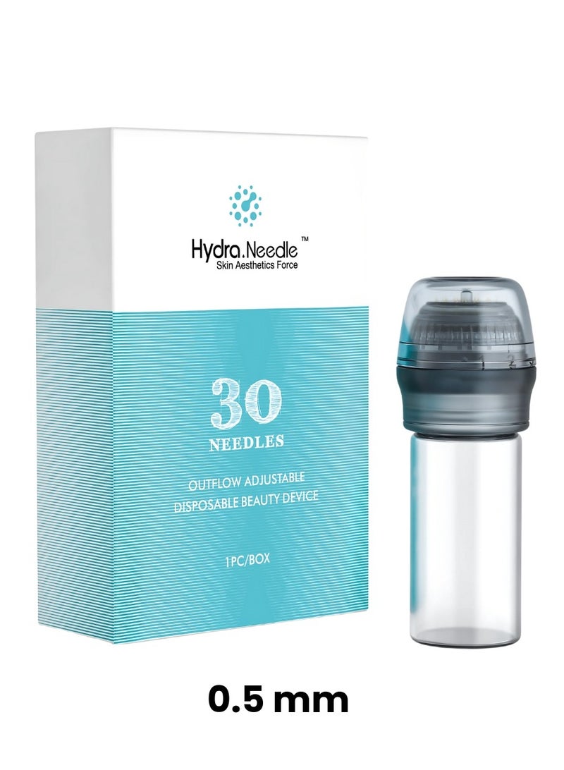 هیدرا نیدل ديرما ستامب هيدرا إبرة 30 ميكرونيدلنج 0.5 مم، ميكرونيدلنج هيدرا إبرة ديرما رولر مكافحة الشيخوخة الجمال جوهر زجاجة مستحضرات التجميل ميكرونيدلينغ أداة - Image 1