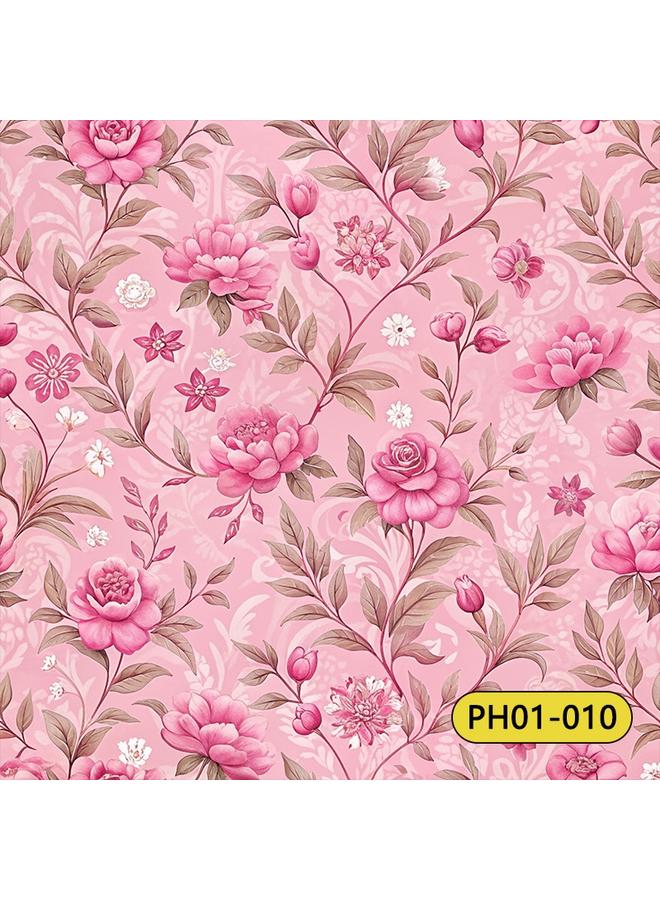 Wallpaper Wall Stickers Plant Flower TV Background Wall Decoration High Sense Wallpaper Self-adhesive Flower Wallpaper - Image 1