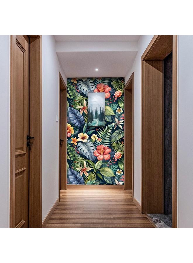 Wallpaper Wall Stickers Plant Flower TV Background Wall Decoration High Sense Wallpaper Self-adhesive Flower Wallpaper - Image 4