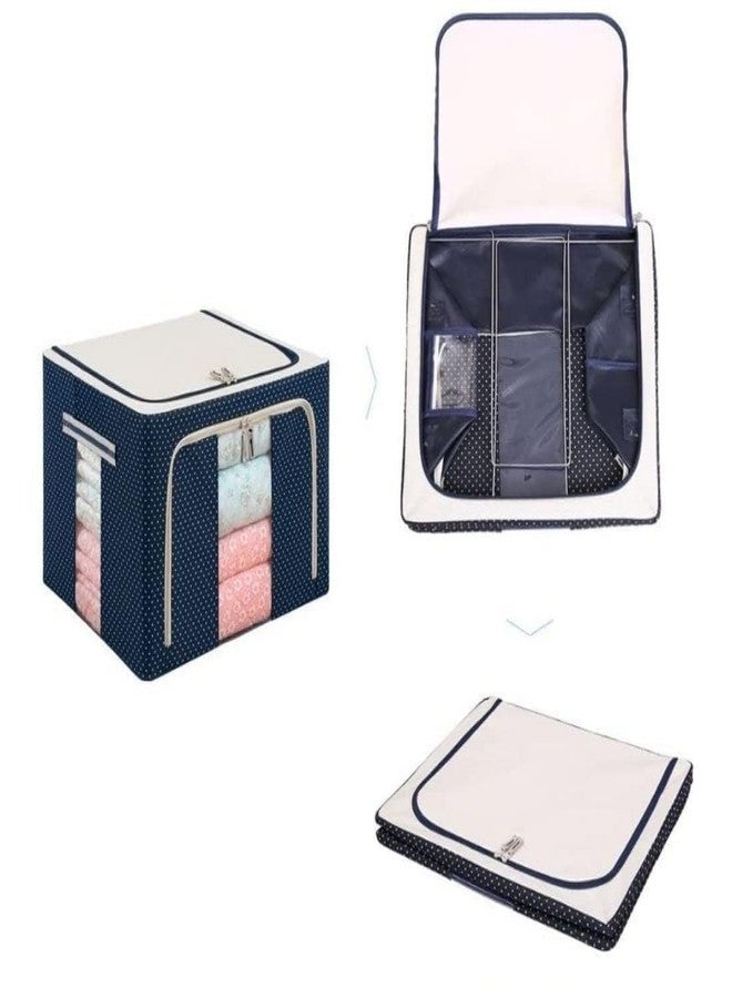Riddhin Home Organization and Storage Bag Foldable Cloth Storage Organizer Large Waterproof Storage Box for Clothes, Bedding & Household Items 66 Litre Big Storage Bag - Image 3