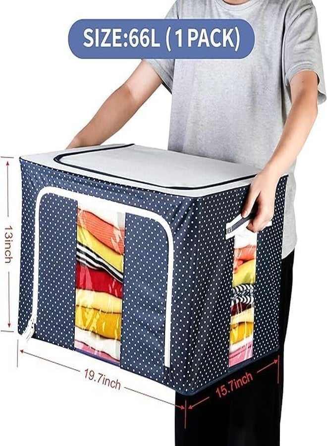 Riddhin Home Organization and Storage Bag Foldable Cloth Storage Organizer Large Waterproof Storage Box for Clothes, Bedding & Household Items 66 Litre Big Storage Bag - Image 4
