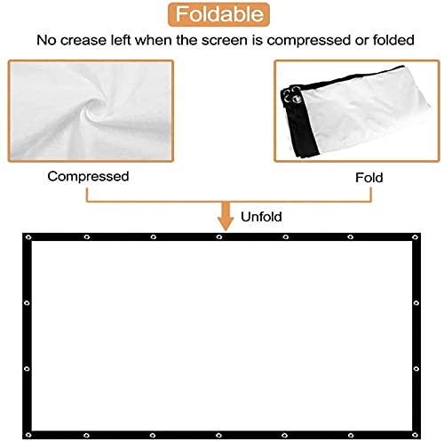 Spline 86 Inch Diagonal, 4:3 Viewing Aspect Ratio, 69 x 52 Inches, Supports UHD-3D-4K Technology Universal Eyelets Type Foldable White 6 Feet - Width x 4 Feet - Height Projector Screen - Image 5