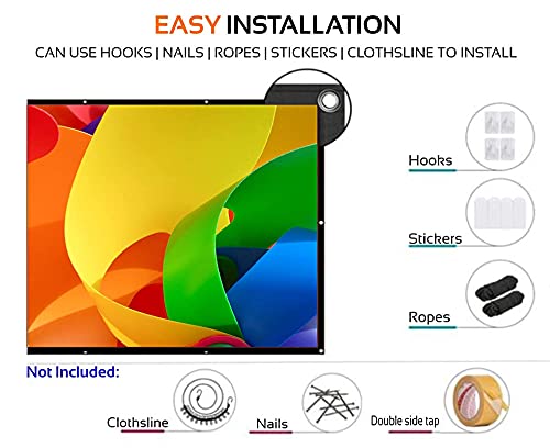 Spline 86 Inch Diagonal, 4:3 Viewing Aspect Ratio, 69 x 52 Inches, Supports UHD-3D-4K Technology Universal Eyelets Type Foldable White 6 Feet - Width x 4 Feet - Height Projector Screen - Image 2