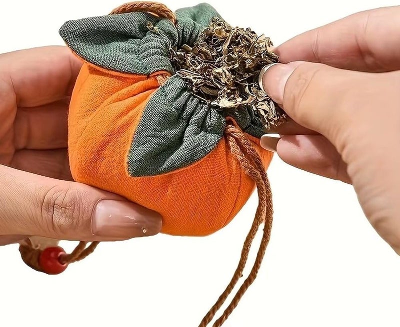 Ichinese Classical Brocade Sachets, Empty Sachet Bag Blessing Sachets Hanging Amulets with Persimmon Style for Good Fortune - Image 1