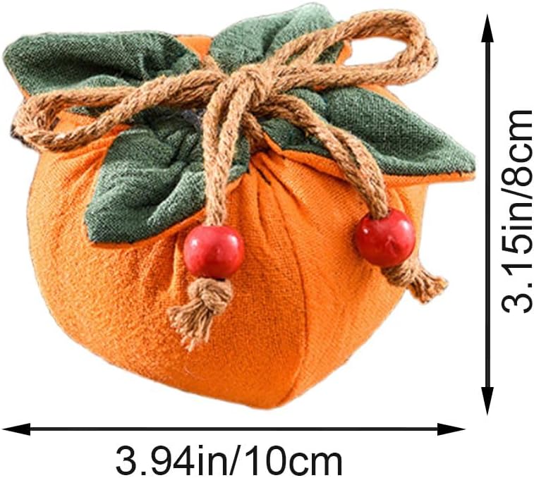 Ichinese Classical Brocade Sachets, Empty Sachet Bag Blessing Sachets Hanging Amulets with Persimmon Style for Good Fortune - Image 2