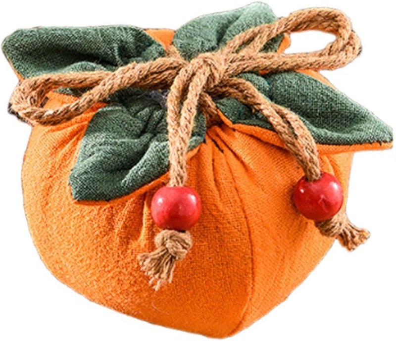 Ichinese Classical Brocade Sachets, Empty Sachet Bag Blessing Sachets Hanging Amulets with Persimmon Style for Good Fortune - Image 3