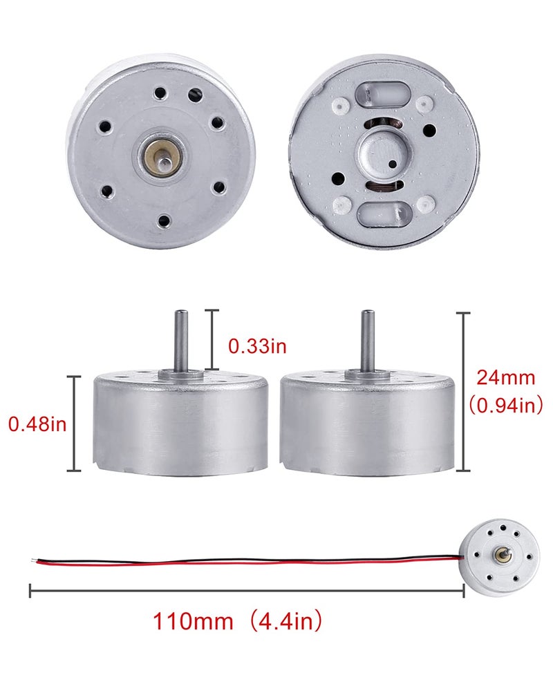Sntieecr Sntieecr 6 Set Mini Generator Motors 3V-12V DC Motor, Wind Turbine Generator with Mini Fan Leaf and Plastic Motor Holder for DIY Educational Physics Experiment  - Image 3