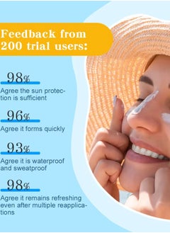 AuQuest 50g Sunscreen Cream for Face and Body SPF50+ Moisturizes and Helps Protect Skin Against Daily UVA UVB Rays Lightweight Water Sweat and Heat Resistant Broad Spectrum SPF 50 Sunscreen Cream  - Image 3