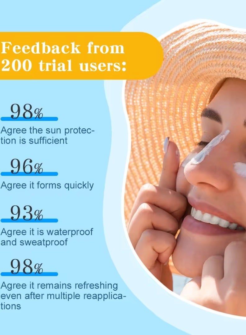 AuQuest كريم واقي من الشمس 50 جرام للوجه والجسم SPF50+ يرطب ويساعد في حماية البشرة من أشعة UVA و UVB اليومية مقاوم للماء والعرق والحرارة واسع الطيف SPF 50 كريم واقي من الشمس - Image 3