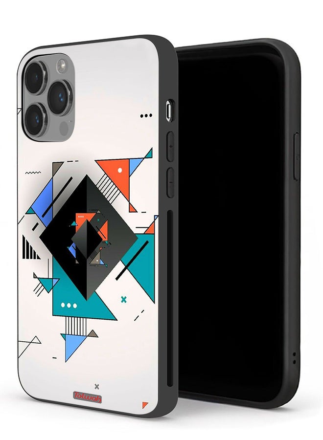 Tolwak Apple iPhone 14 Pro Protective Case Square And Triangle Shapes Abstract Pattern - Image 1
