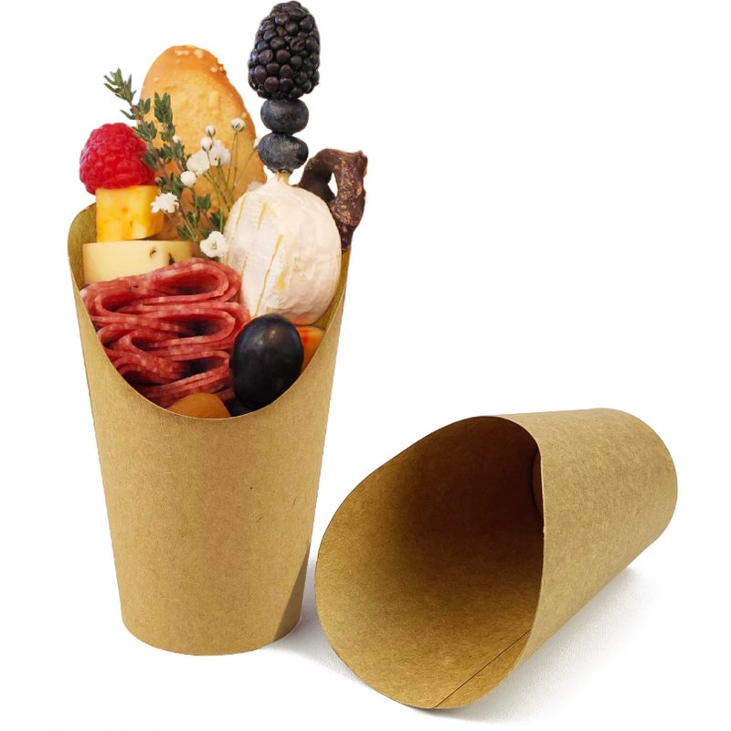 CAMKYDE 50 Pcs French Fries Holder, 12oz Disposable Paper French Fry Cups Charcuterie Cups for all Occasions (12oz) - Image 1