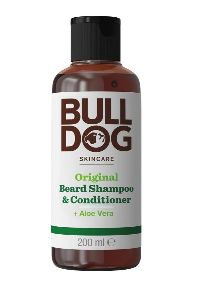 bulldog skincare Original Beard Shampoo & Conditioner + Aloe Vera 200ml  - Image 1