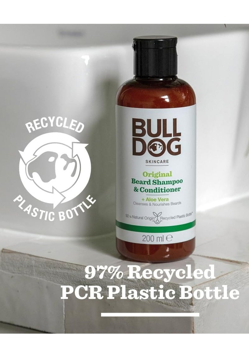 bulldog skincare Original Beard Shampoo & Conditioner + Aloe Vera 200ml  - Image 5