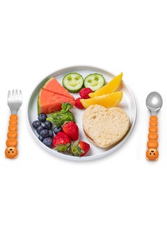 melii Spoons And Forks Set - Brown Bear And Turquoise Shark, 4 Pieces  - Image 3