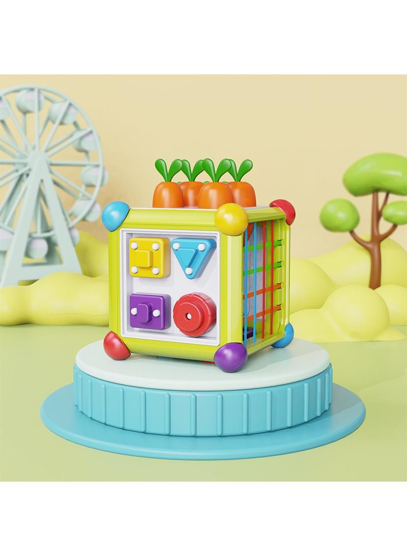 Puzzle early education box hexahedral radish color matching baby toy  - Image 1