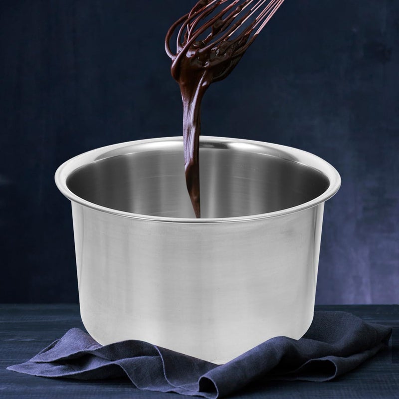 Double Boiler Pot Set Stainless Steel 600ml Inner 16cm Outer Pot Melting Chocolate Wax Silver 28X16X7cm - Image 5