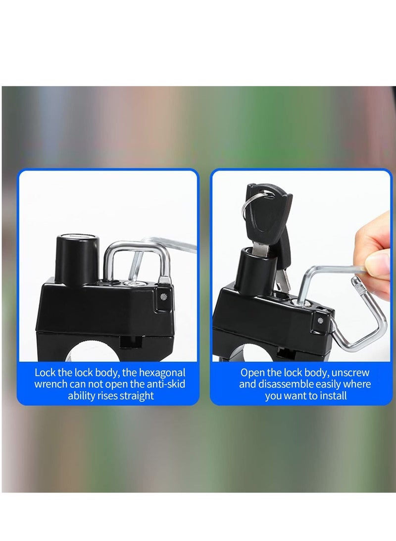 Generic Motorcycle Helmet Lock Motorbike Safety Universal Parts Security with 2 Keys Set for Motorcycles Bicycles Electric Vehicles Black - Image 3
