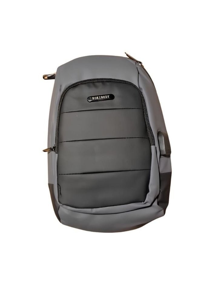 Men’s Crossbody Backpack Bag – Gray – Stylish & Practical Design - Image 1