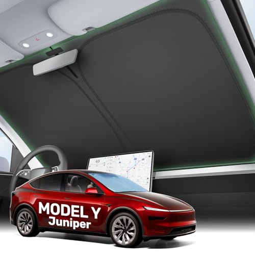 Zanch 2025 Upgraded Zanch Car Front Windshield Sun Shade- Ultimate UV Protection & Heat Reduction|OEM Design|Innovative No Light Leakage Technology|Fit for Tesla Model Y Juniper - Image 1