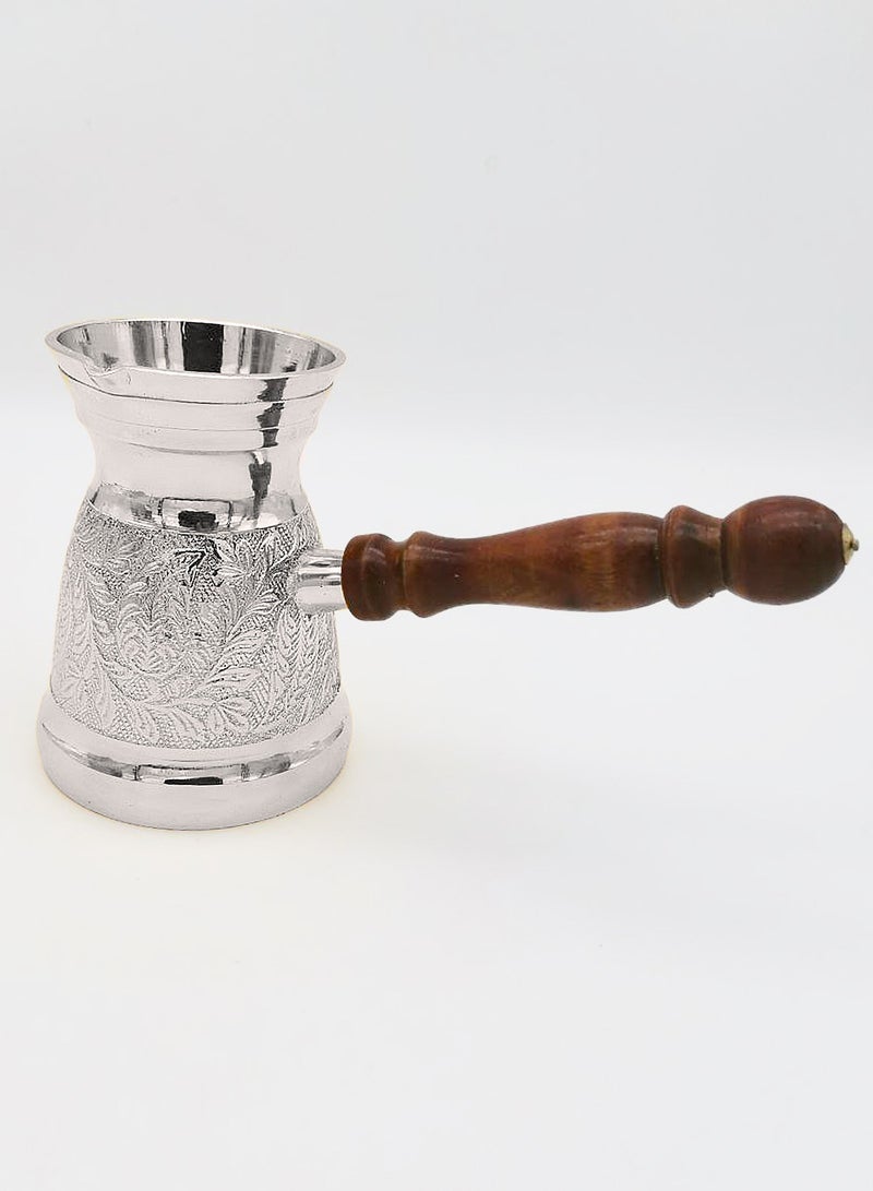 Elegant Home Turkish Coffee Pot 12Cm With Wooden Handle Made In India - Image 3