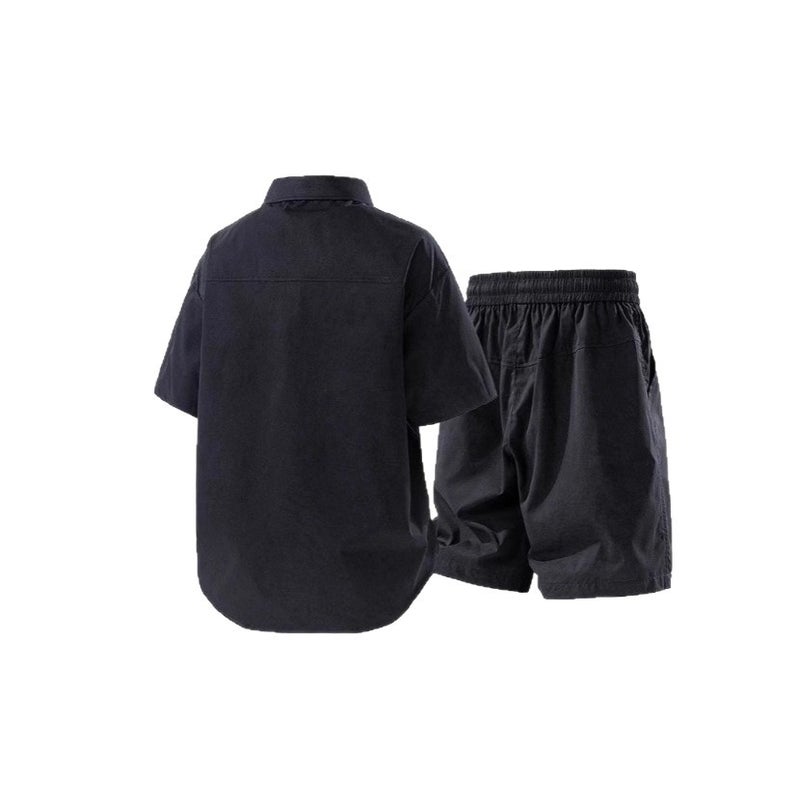Men's Casual Tracksuit Set Short Sleeve Shorts 2-Piece - Image 5
