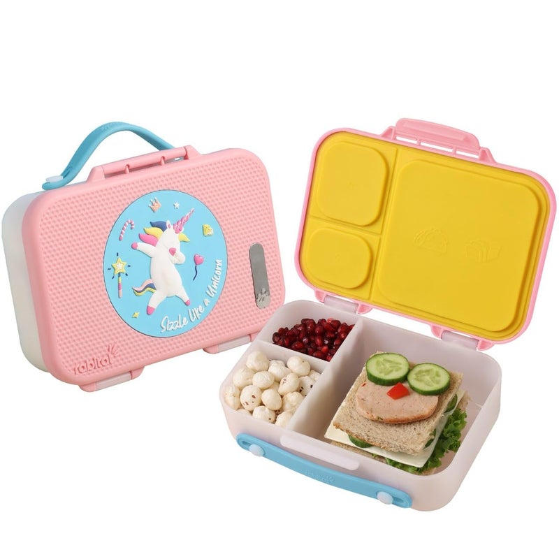 Rabitat MUNCHBEE Bento Lunch Box Sizzle | 2 Years Brand Warranty | Tiffin Box for School Kids | Lunch Box for Kids Girls | Tiffin Box for School | ISI Certified | 1000 ml - Image 1