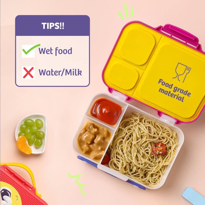 Rabitat MUNCHBEE Bento Lunch Box Sizzle | 2 Years Brand Warranty | Tiffin Box for School Kids | Lunch Box for Kids Girls | Tiffin Box for School | ISI Certified | 1000 ml - Image 3