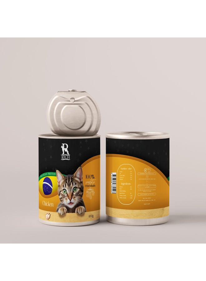 RICH Chicken Brazilian Protein Cans For Cat- 400 Grams
