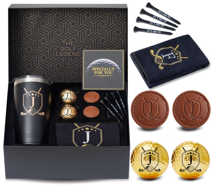 CybGene Golf Gifts for Men, Women with Initials, Personalized Golf Set Gift for Golfers, Cool Accessories for Golfers on Birthday and Christmas - Image 1