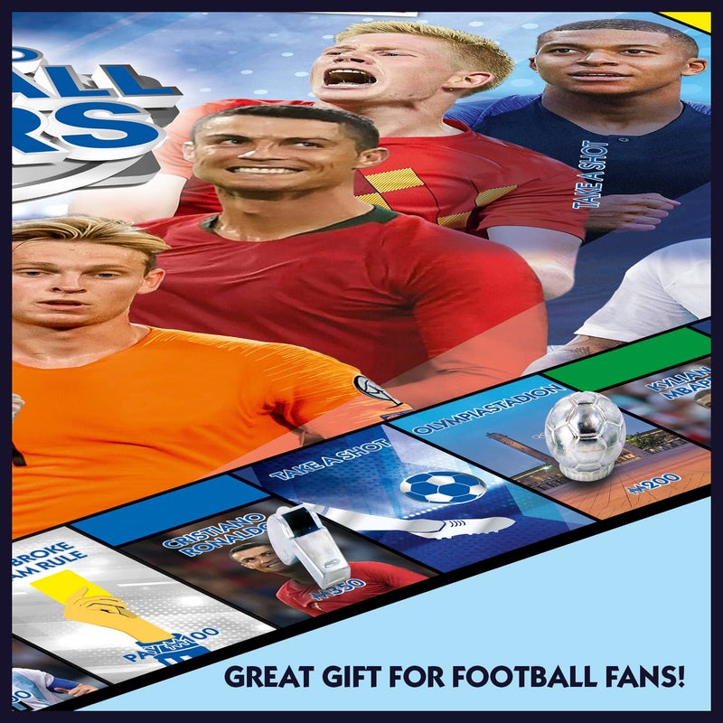 Winning Moves Football Stars Monopoly Board Game, Play with Cristiano Ronaldo, Lionel Messi, Neymar, Harry Kane and Salah, Perfect for The World Cup, Gift and Toy for Boys and Girls Aged 8 Plus - Image 4