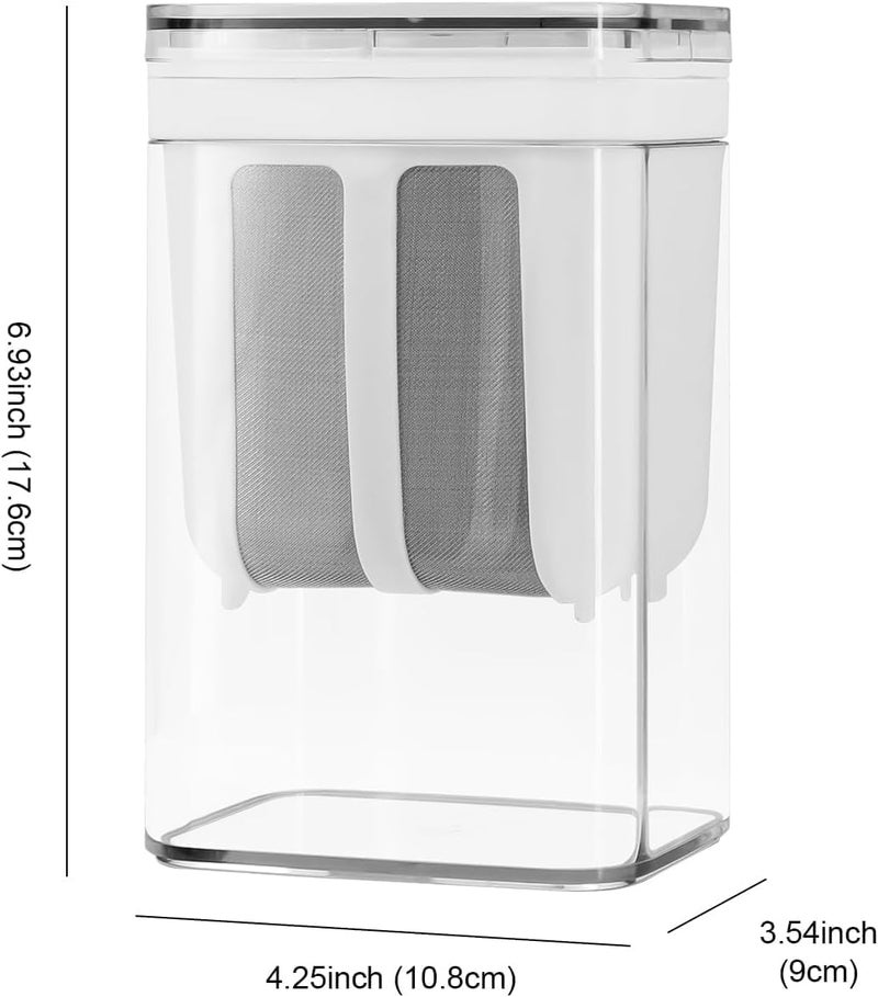 Fariox FARIOX 1100ML Yogurt StrainerYogurt Filter Milk Strainer with Fine Mesh BagLid and Scale Mark for Making Thick Greek YogurtSoybean MilkKefirBerriesSoupFruit JuiceCoffee  - Image 2