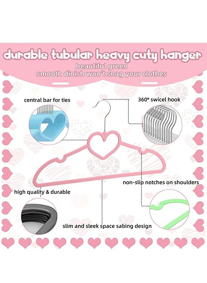 Velvet Hangers, Premium Quality Space Saving and Durable Velvet Hangers, Non Slip Suit Hangers, Kids Hangers, Sturdy Clothes Hangers- (Pack of 5pcs) (Normal)  - Image 3
