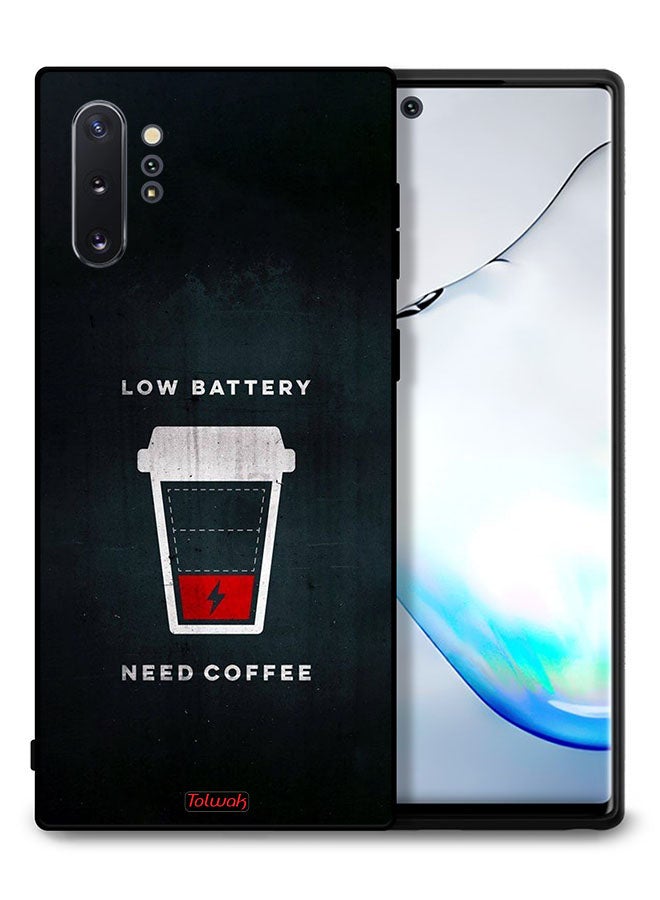 Tolwak غطاء حماية لهاتف Samsung Galaxy Note 10 Plus 5G - بطارية منخفضة - بحاجة إلى قهوة - Image 1