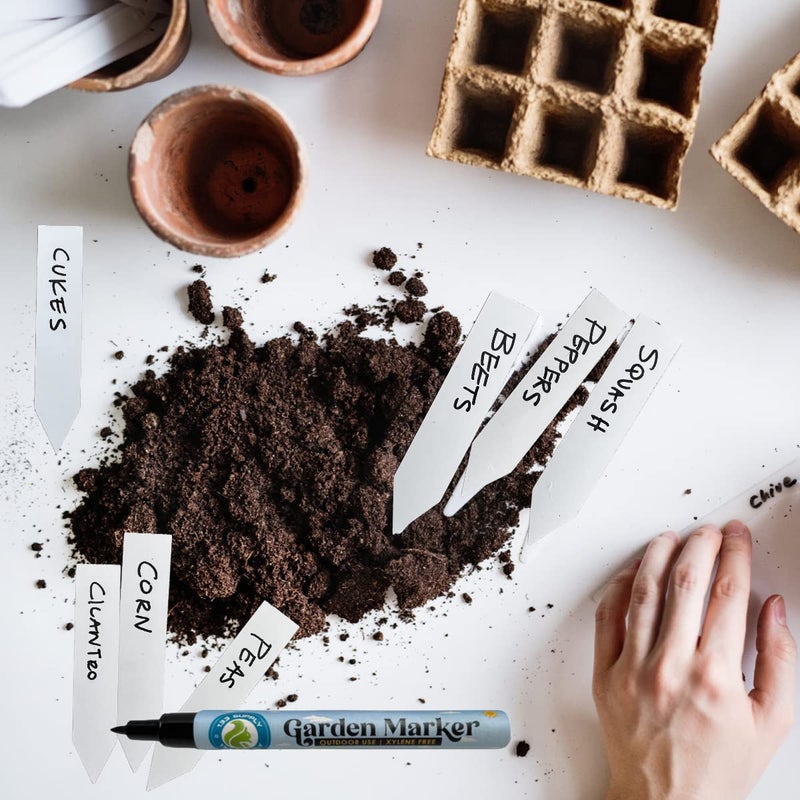 133 SUPPLY - 2 Pack Garden Marker Pen Permanent Markers Black (UV Fade Resistant Marker Pens for Plant Markers Garden Markers Waterproof Pen Black Markers Outdoor Marker for Garden Plant Labels 0.8mm) - Image 5