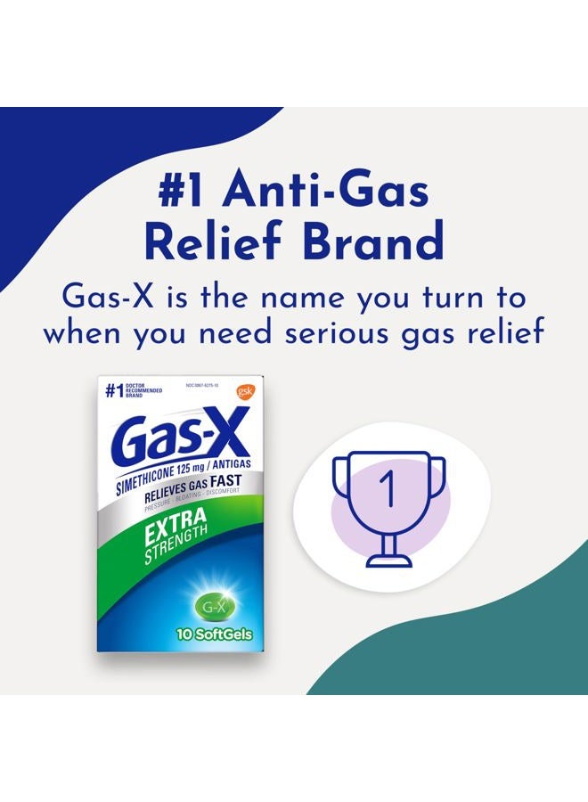 Gas-X Extra Strength Gas Relief Softgels with Simethicone 125 mg - 10 Count - Image 4